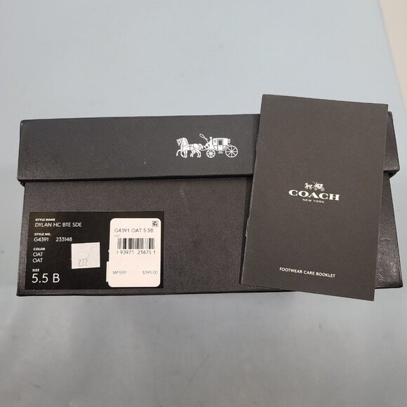 Coach Dylan Oat Suede Block Heel Ankle Boots Womens Size 5.5B NIB MSRP $195 - Picture 11 of 11